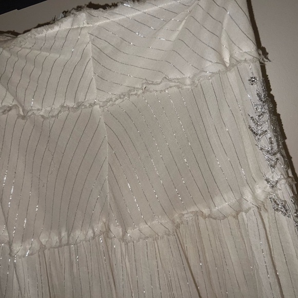 bebe Ivory Maxi Skirt with Metallic Details - Picture 5 of 10